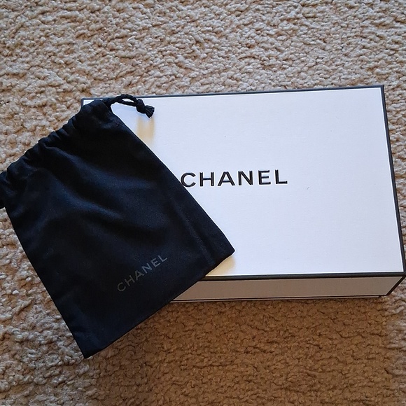CHANEL Other - Authentic CHANEL White Box with Black Logo And Chanel Logo Pouch